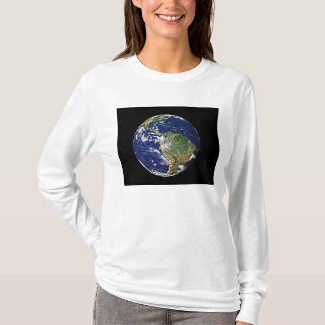 T-shirt Terre entière montrant l'Amérique du Sud (Devant)