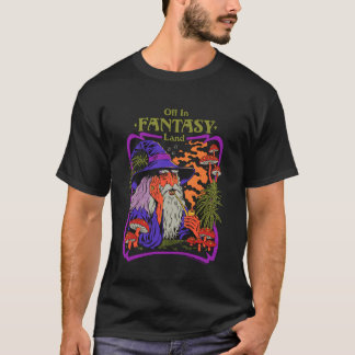 T-shirt Terre Fantastique Champignon De Sorcier Rétro Vint