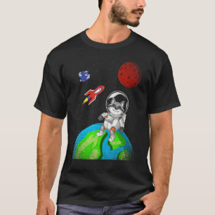 T-shirt Terre Forêt de l'espace Animaux Rocks Astronaut Ra