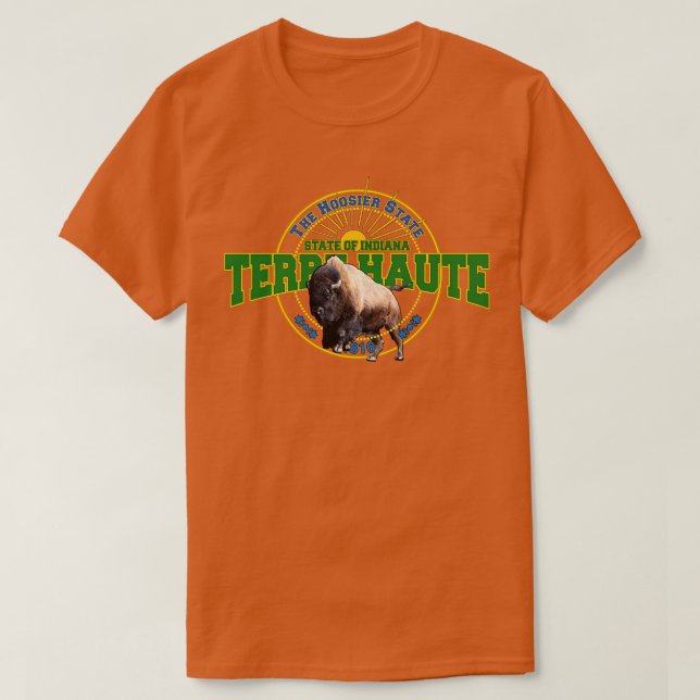 T-shirt Terre Haute Indiana cadeau d'État (Design devant)