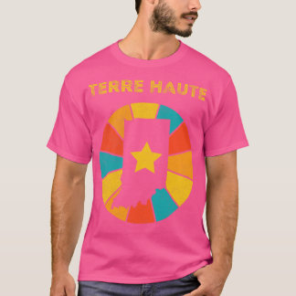 T-shirt Terre Haute Indiana Souvenir Vintage en détresse 1