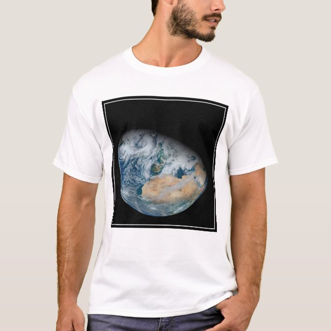 T-shirt Terre Montrant L'Afrique Du Nord Et L'Europe Du Su (Devant)