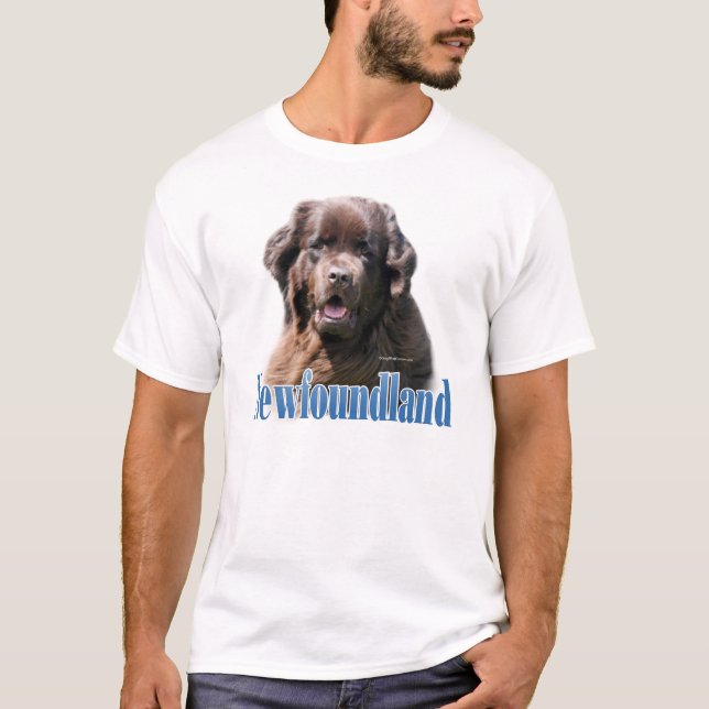 T-shirt Terre-Neuve (brun) Nom (Devant)
