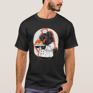T-shirt Terre-Neuve Chien Chef Cuisine amusante
