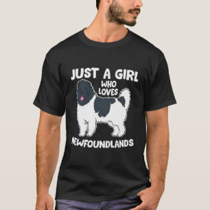 T-shirt Terre-Neuve Chien Juste Une Fille Qui Aime Terre-N