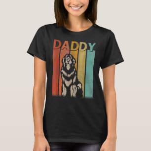 T-shirt Terre-Neuve Chien Retro Vintage Papa Graphisme Fat