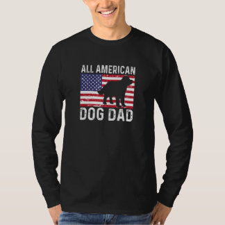 T-shirt Terre-Neuve en détresse patriotique tout américain