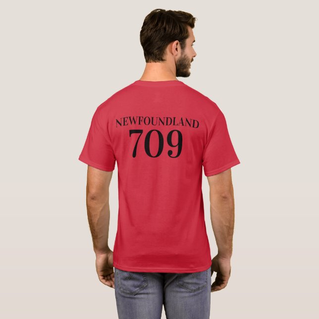 T-shirt Terre-Neuve et Labrador 709 (Dos entier)