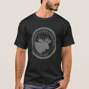 T-shirt Terre-Neuve-et-Labrador Canada Moose Vintage Natur
