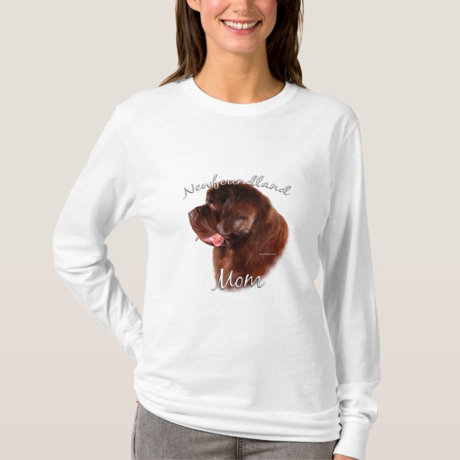 T-shirt Terre-Neuve (marron) Maman 2 (Devant)