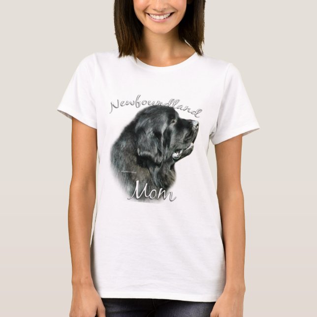 T-shirt Terre-Neuve (noir) Maman 2 (Devant)