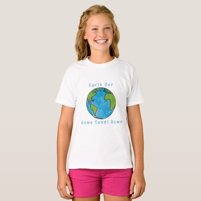 T-shirt Terre notre douce maison  (Devant entier)