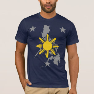 T-shirt Terre philippine d'étoile de Sun