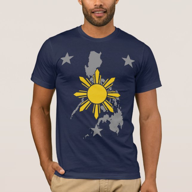 T-shirt Terre philippine d'étoile de Sun (Devant)