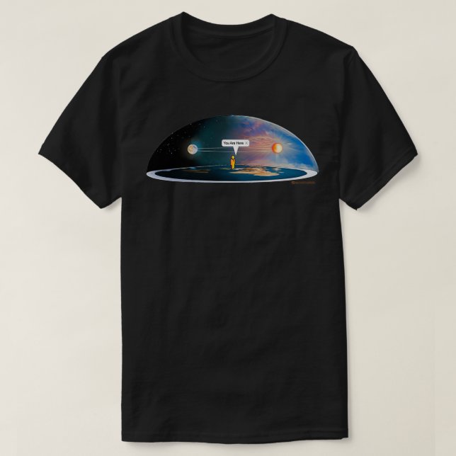T-shirt Terre plate VOUS ÊTES ICI (Design devant)