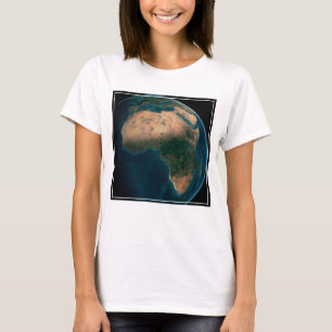 T-shirt Terre Pleine De L'Espace Au-Dessus Du Continent Af