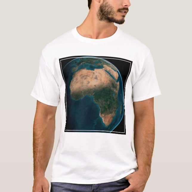 T-shirt Terre Pleine De L'Espace Au-Dessus Du Continent Af (Devant)