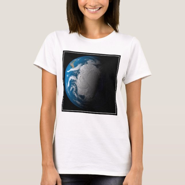 T-shirt Terre Pleine Montrant Des Nuages Simulés Sur L'Ant (Devant)