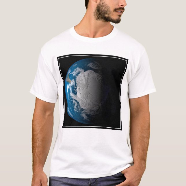 T-shirt Terre Pleine Montrant Des Nuages Simulés Sur L'Ant (Devant)