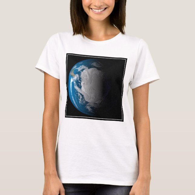 T-shirt Terre Pleine Montrant Des Nuages Simulés Sur L'Ant (Devant)