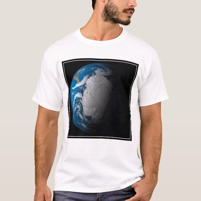 T-shirt Terre Pleine Montrant Des Nuages Simulés Sur L'Ant (Devant)