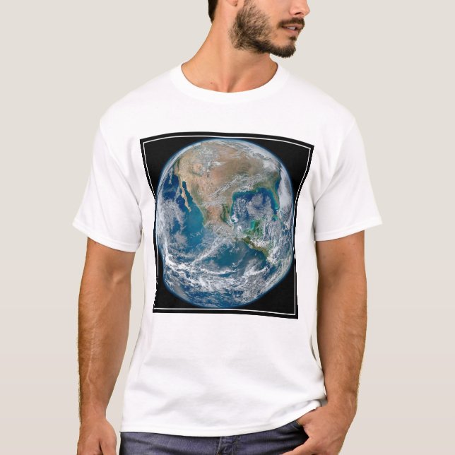 T-shirt Terre Pleine Montrant L'Amérique Du Nord Et Le Mex (Devant)
