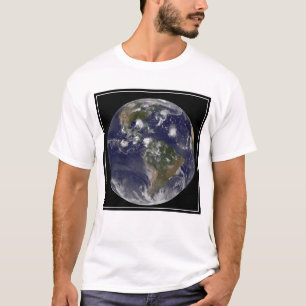 T-shirt Terre Pleine Montrant Les Tempêtes Tropicales Dans