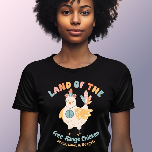 T-shirt Terre rétro de poulet libre de gamme (Créateur téléchargé)