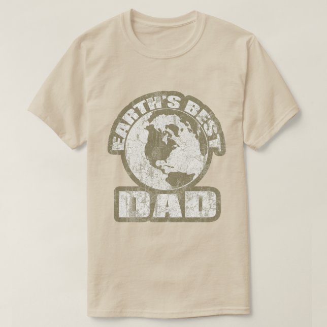 T-shirt Terres Meilleur papa Brown (Design devant)