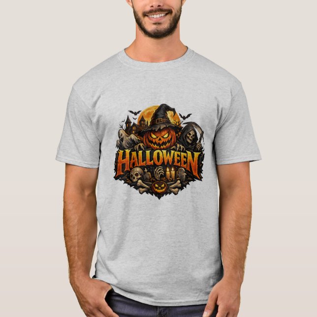 T-shirt Terreur d'Halloween (Devant)