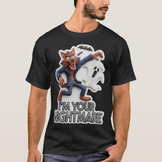 T-shirt Terreur d'Halloween avec fantôme de loup-garou