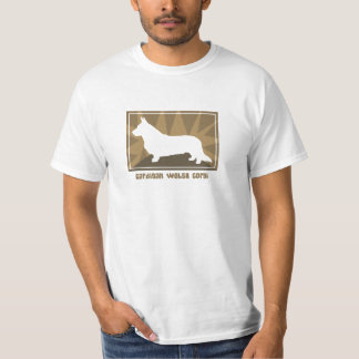 T-shirt terreux de corgi de Gallois de cardigan