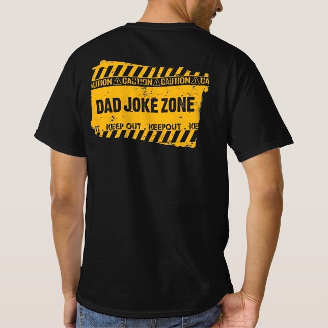T-shirt Terrible Conception de texte Attention Papa Joke Z (Dos)