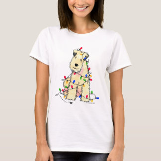 T-shirt Terrier blond comme les blés doucement enduit -