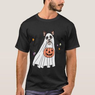 T-shirt Terrier Boston noir fantôme Boo Amoureux des chien