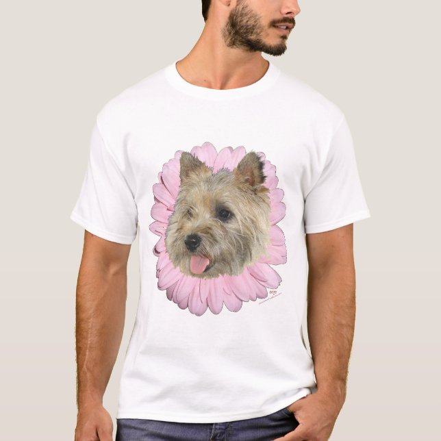 T-shirt Térrier Cairn Fleur Printanière (Devant)