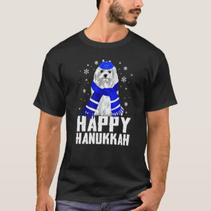 T-shirt Terrier Chien Hanoukka Funny Chien Juif Noël P
