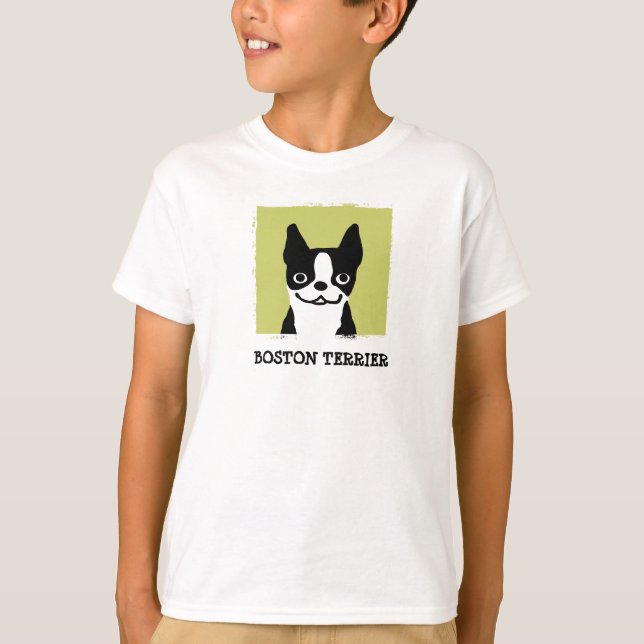 T-shirt Terrier de Boston| Visage de chien mou (Devant)