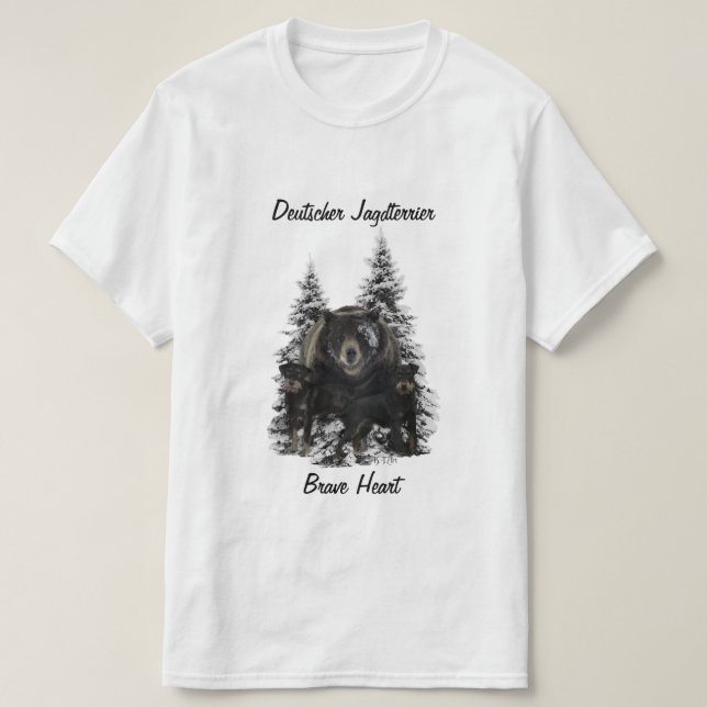 T-Shirt Terrier de Chasse Allemand (Jagdterrier) (Design devant)