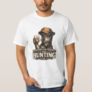 T-shirt Térrier de chasse Drôle de chien de chasse