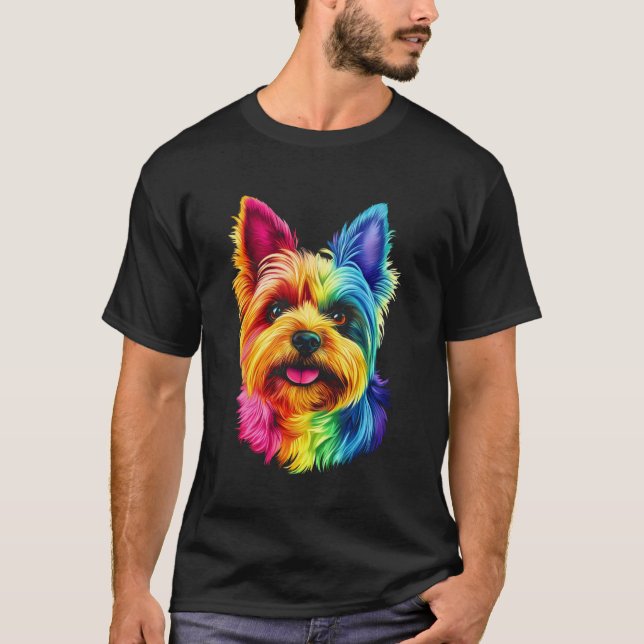 T-shirt Terrier du Yorkshire Pop Art (Devant)