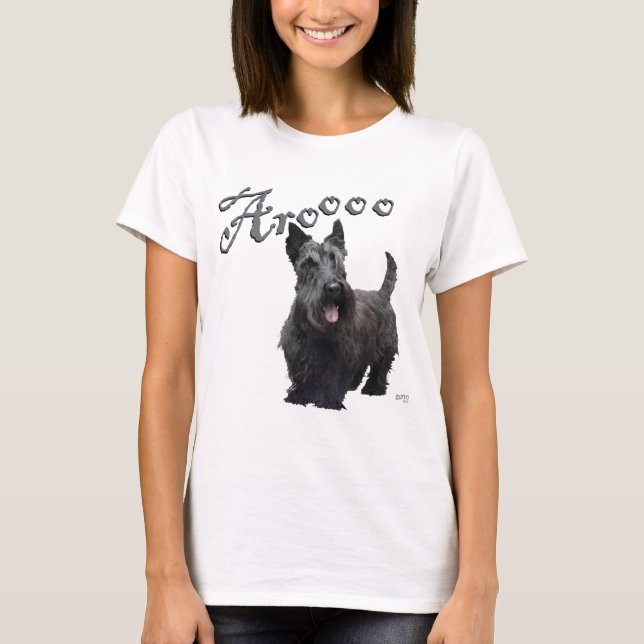 T-shirt Terrier Écossais Aroooo! (Devant)