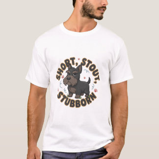T-shirt Terrier Écossais (Court, trapu, têtu)