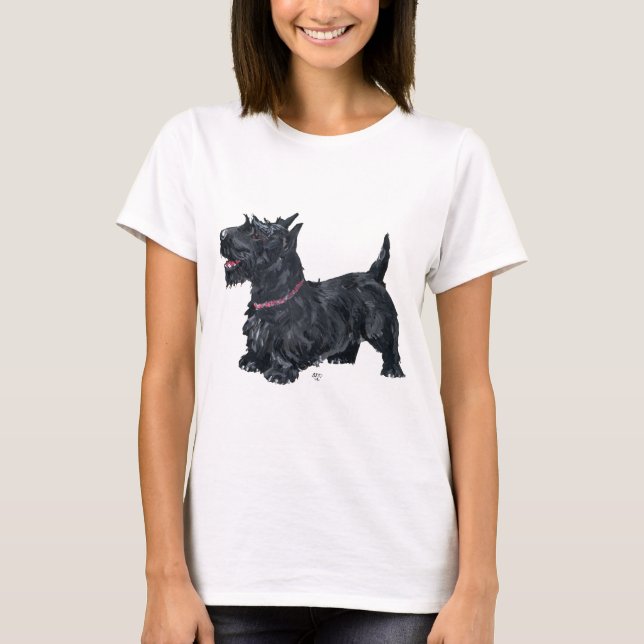 T-shirt Terrier Écossais sympathique (Devant)