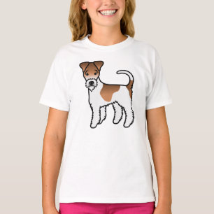 T-shirt Térrier Fox à fil de fer blanc et bronzé Chien de
