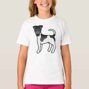 T-shirt Terrier Fox Lisse Cartoon Chien Noir Et Blanc