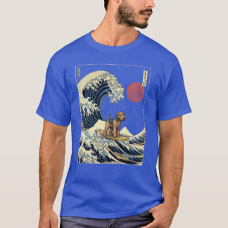T-shirt Terrier gallois Kanagawa Vague de surf japonais