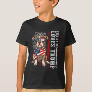T-shirt Terrier Pit Bull Même Mon Chien Aime Trump Drôle D