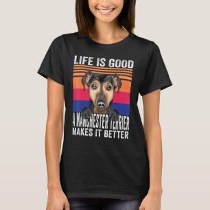 T-shirt Térriers de Manchester Rend Votre Vie Bonne Vintag