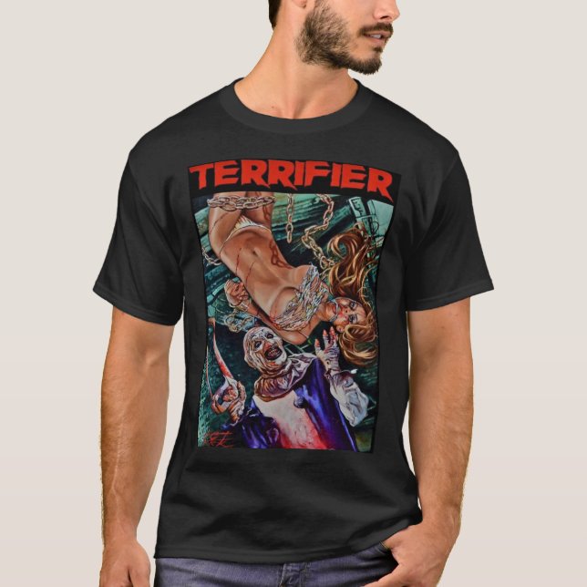 T-shirt Terrifier movie horror the clown 162 (Devant)